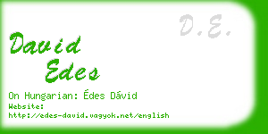 david edes business card