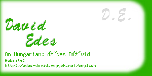 david edes business card